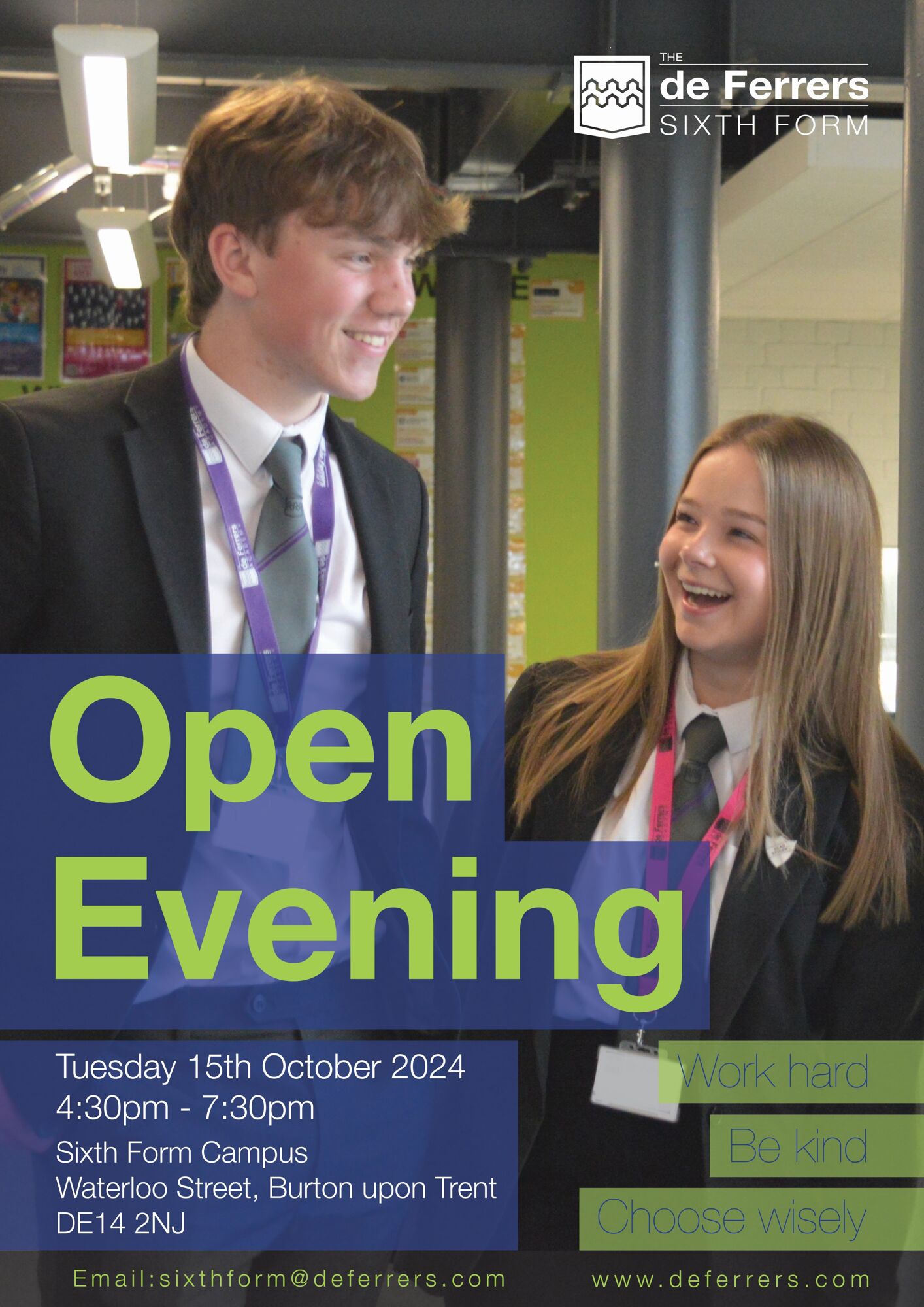 Sixth Form Open Evening Poster   September 2024 V2