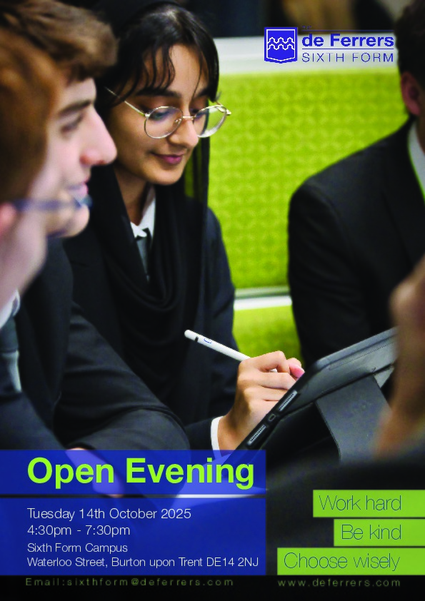 Sixth Form Open Evening Poster Portrait 2025